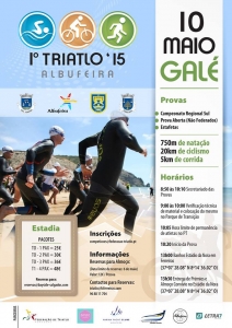 Cartaz I Triatlo de Albufeira - Cameponato Regional Sul