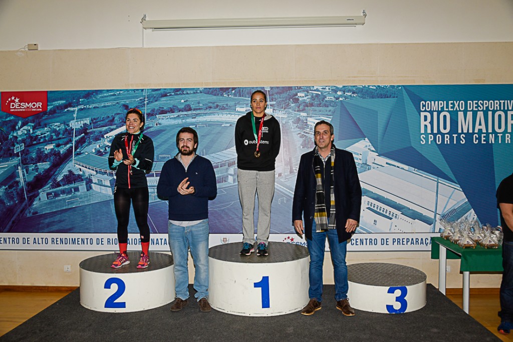 O pódio feminino do Campeonato Universitário