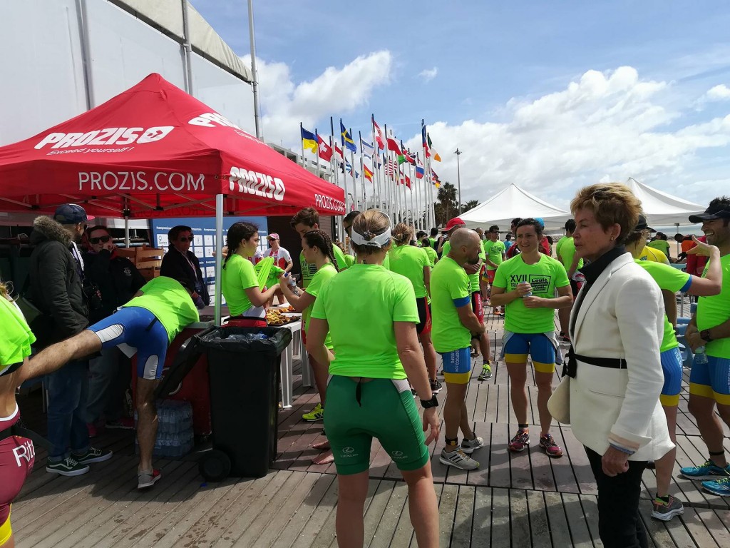 O ambiente no final foi de festa, partilha e convívio entre todos os triatletas