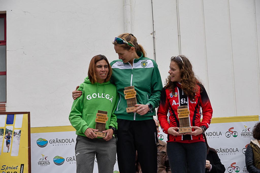 O pódio feminino deste contrarrelógio