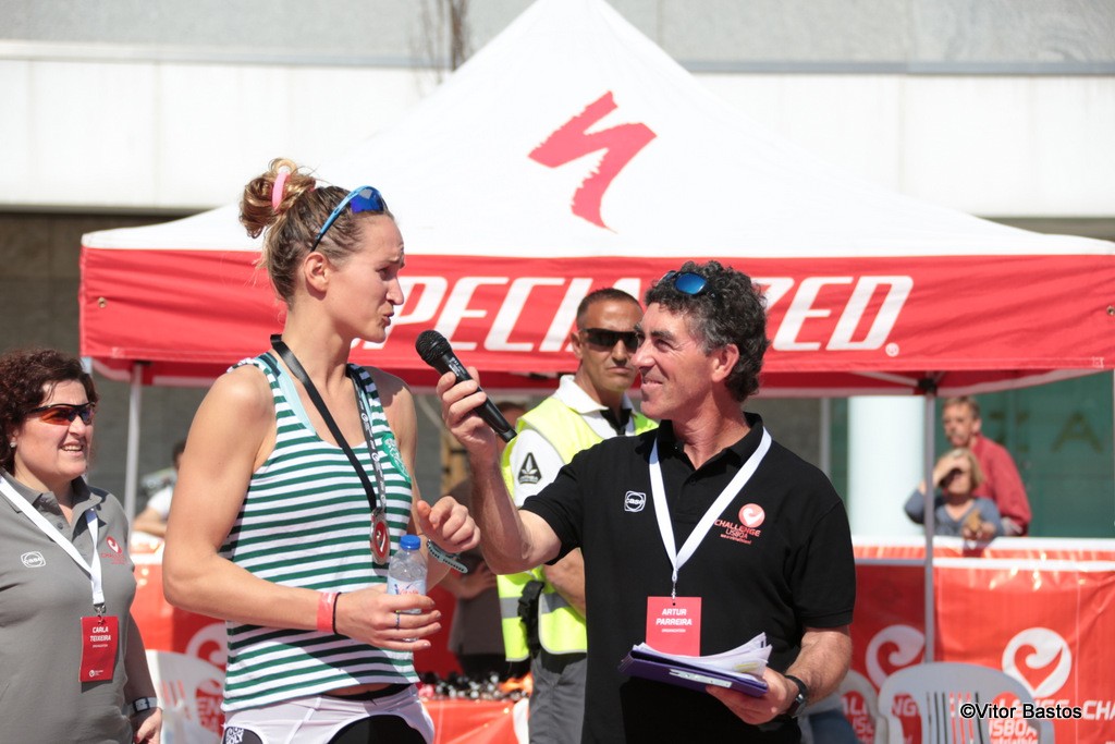 Katarina Larrson, do Sporting Clube de Portugal, fez apenas o percurso de ciclismo, tal como previsto no desafio