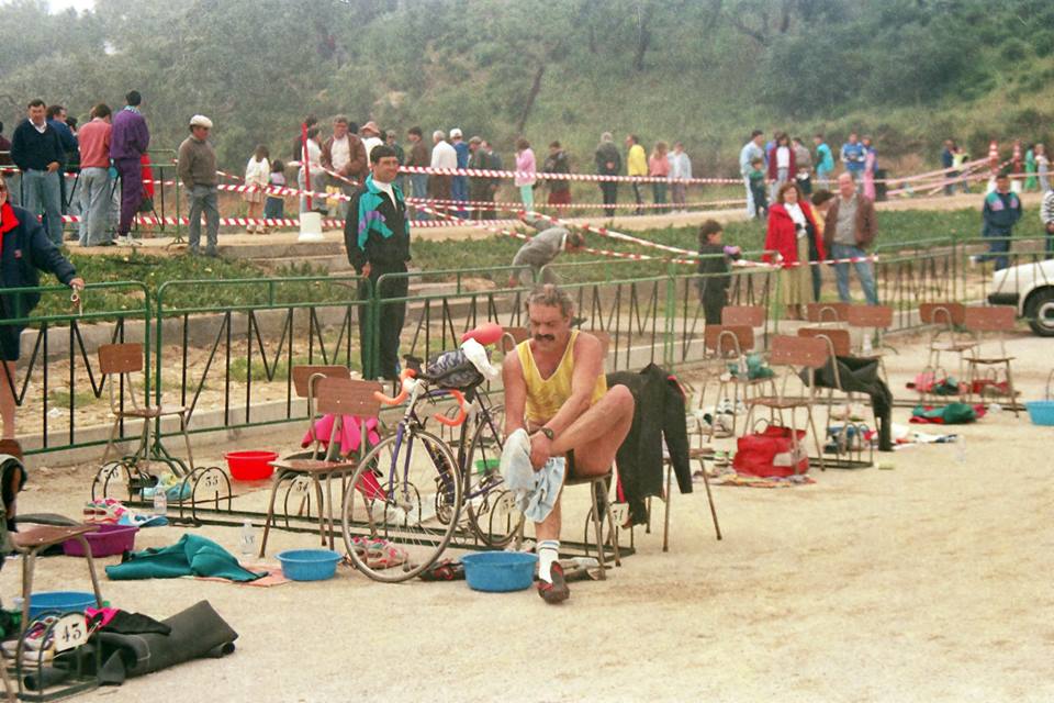 Luis Ramos no Triatlo de Alpiarça nos anos 90